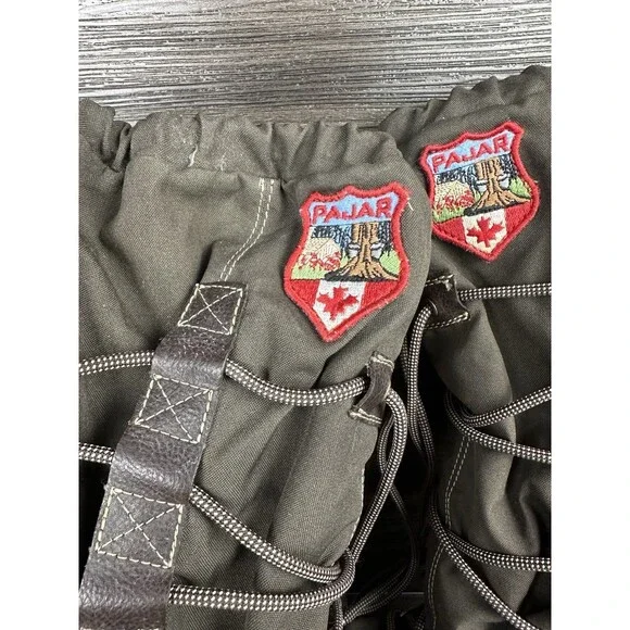 Pajar womens tall winter rain boots shoes brown drawstring patch size 10 Euro 41 - Picture 2 of 6